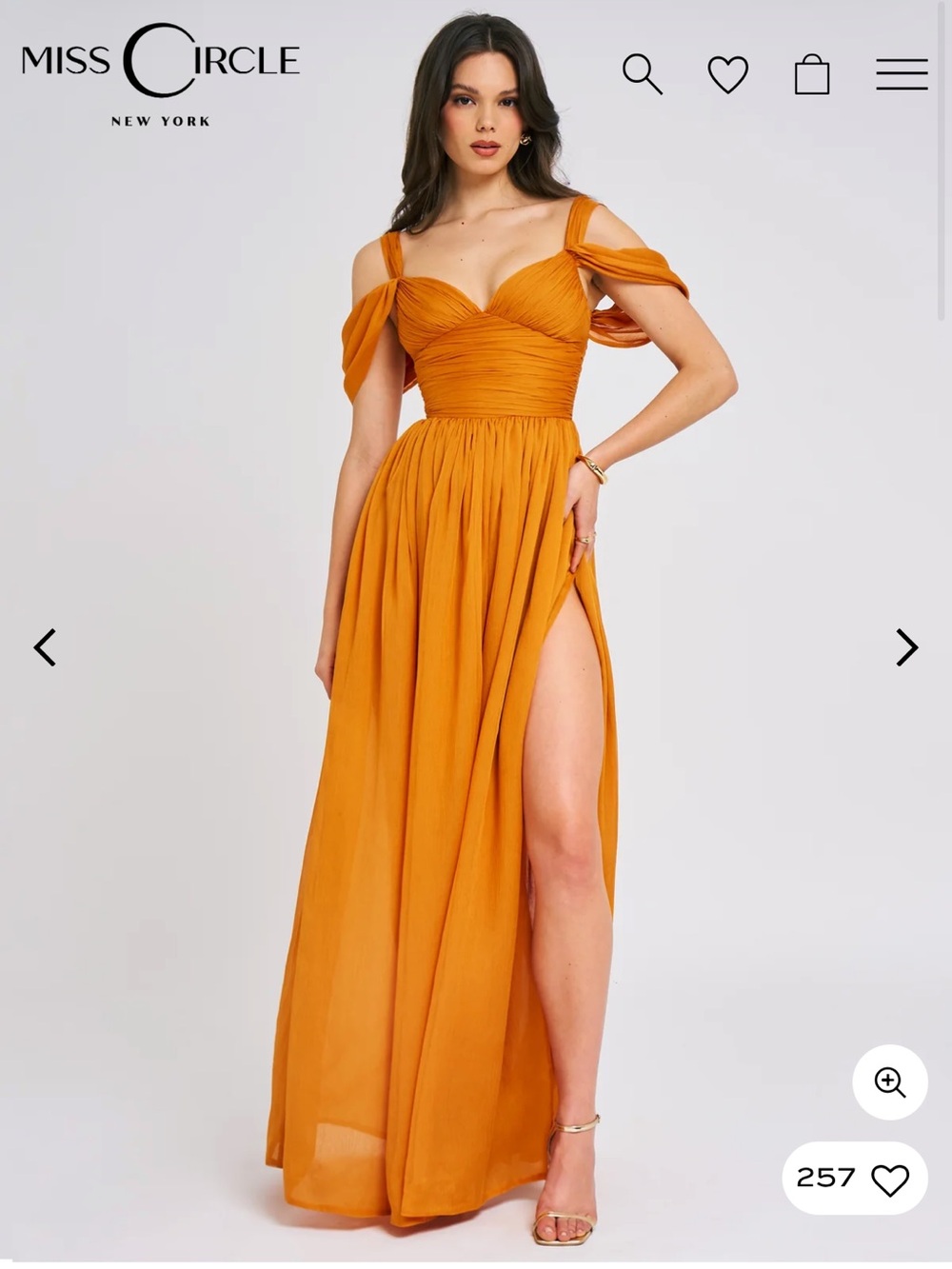 Miss Circle Jelani Off-Shoulder Ruched Dress